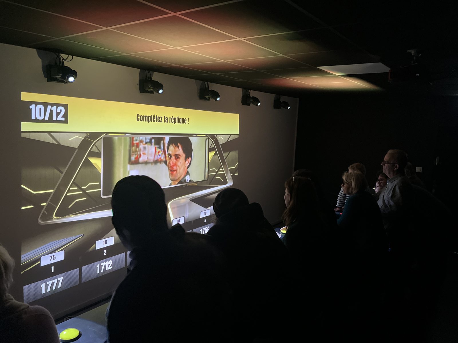 L'écran de jeu affiche une question pendant une partie d'iQuiz
